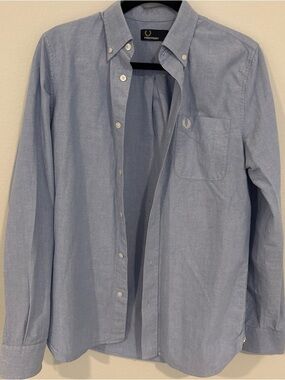 Fred Perry Light Blue Oxford Button-Down Shirt -small NWOT